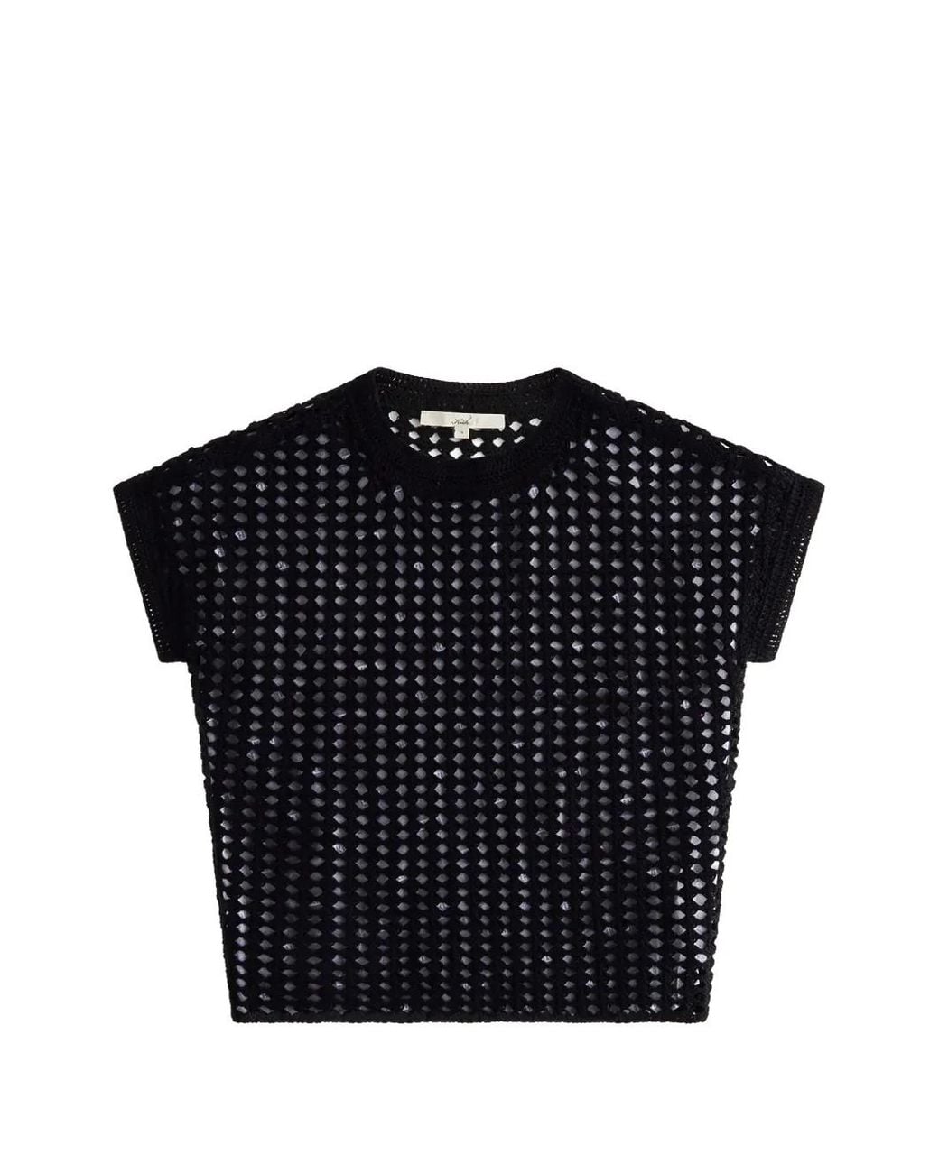 Kith Black Rhea Crochet-Knit T-Shirt