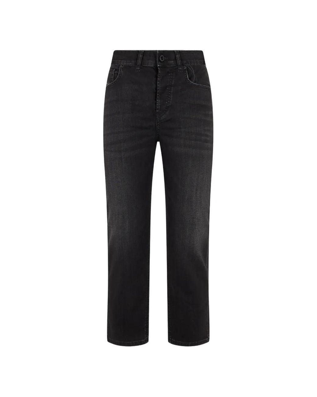 DIESEL Black Straight-Leg Jeans