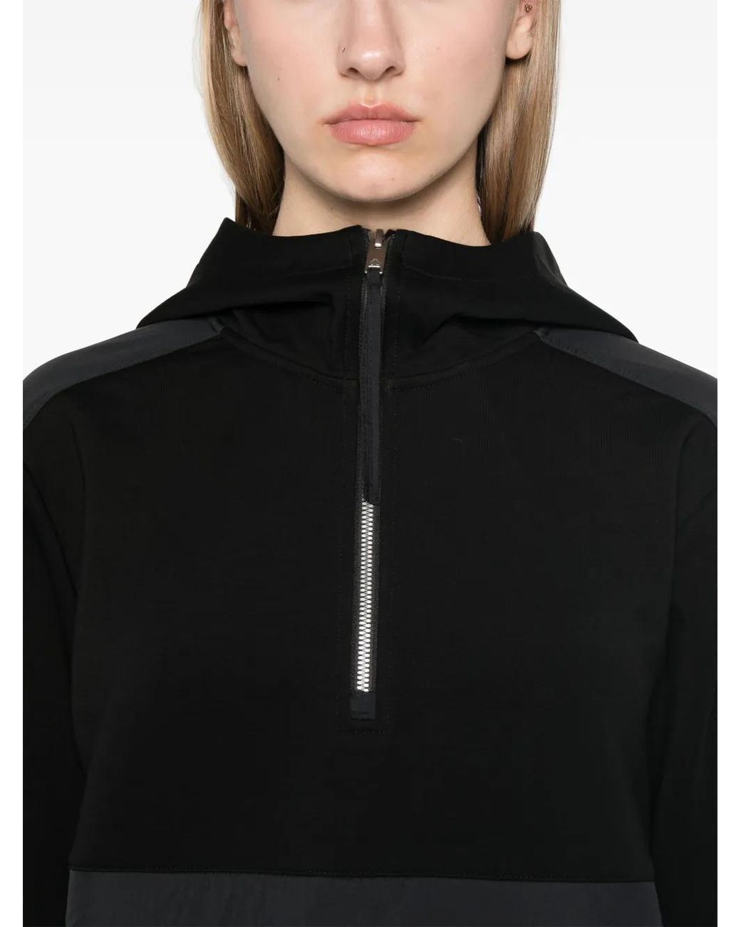 Moose Knuckles Black Mixmedia Hoodie
