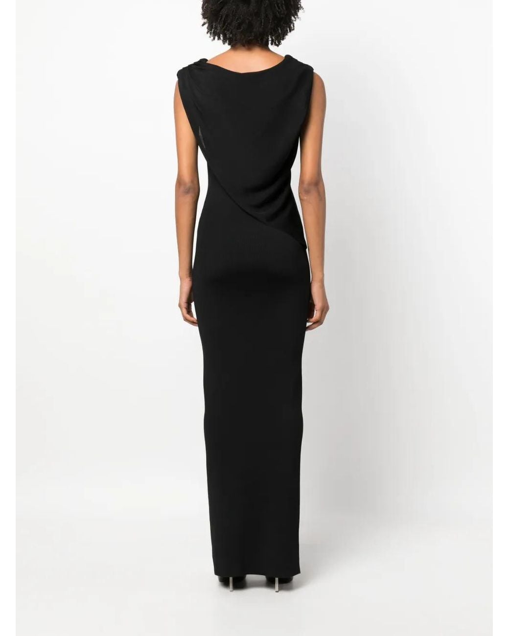 Givenchy Black Kleid Cowl-Neck Maxi Dress