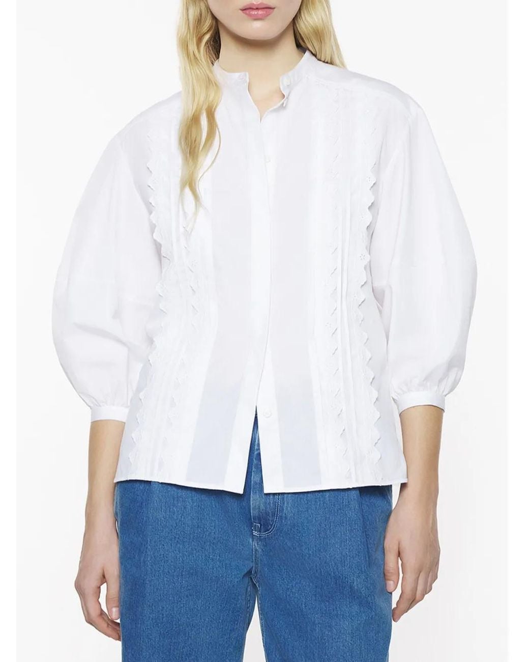 Maison Kitsuné White Embroidered Shirt