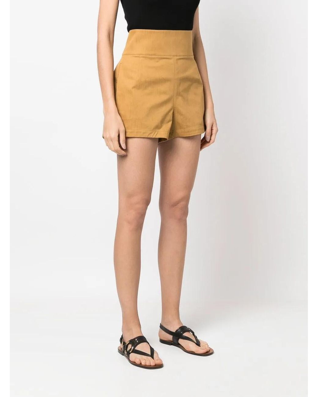 Ferragamo Natural High-Waisted Tailored Shorts