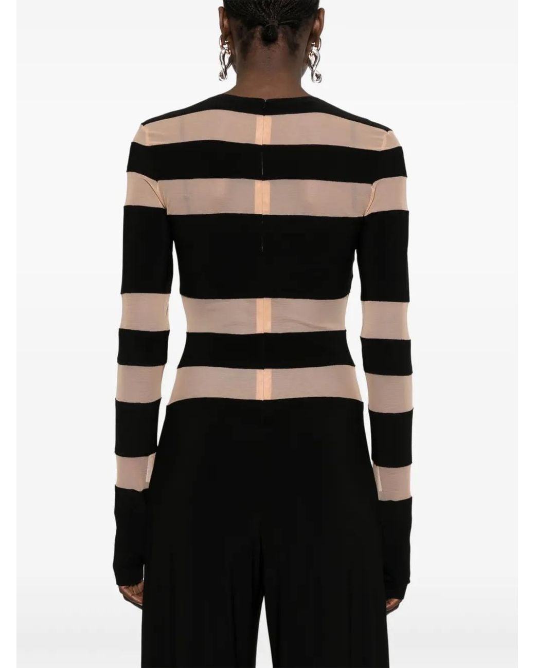 Norma Kamali Black Spliced Straight Leg Jumpsuit