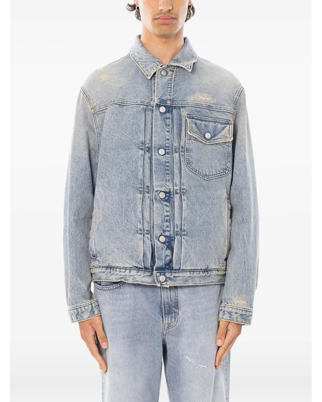 CYCLE Roby Gerafeld Denim Jack in het Blue voor heren