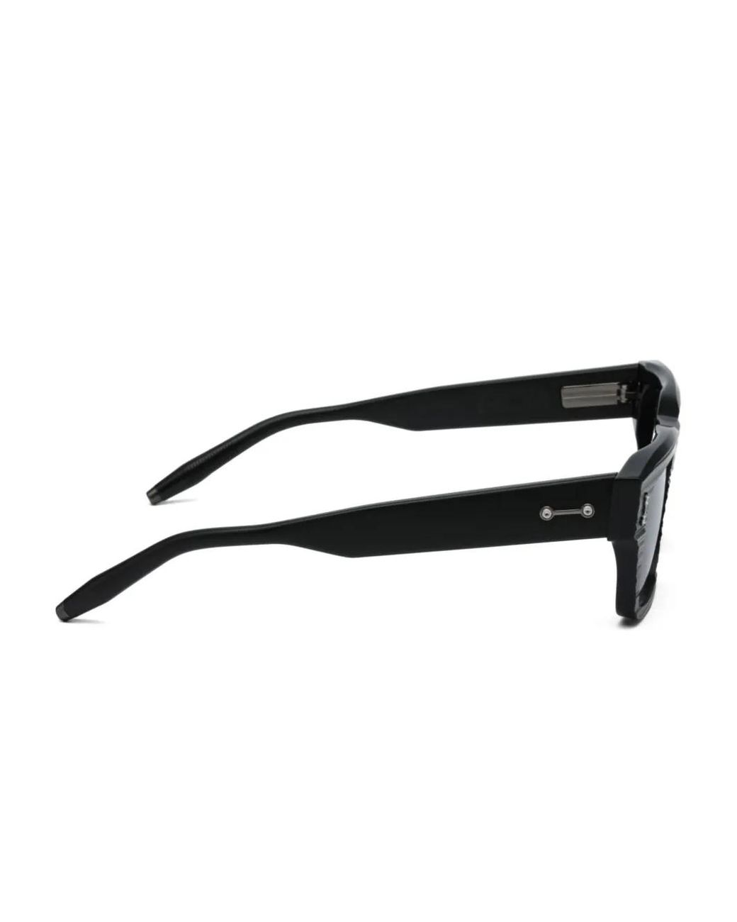 Akoni Black Square-Frame Sunglasses