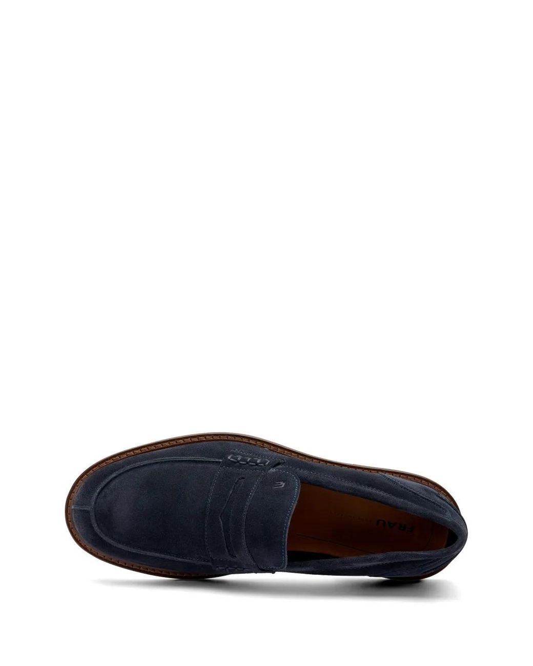 Frau Blue Mocassins En Daim for men