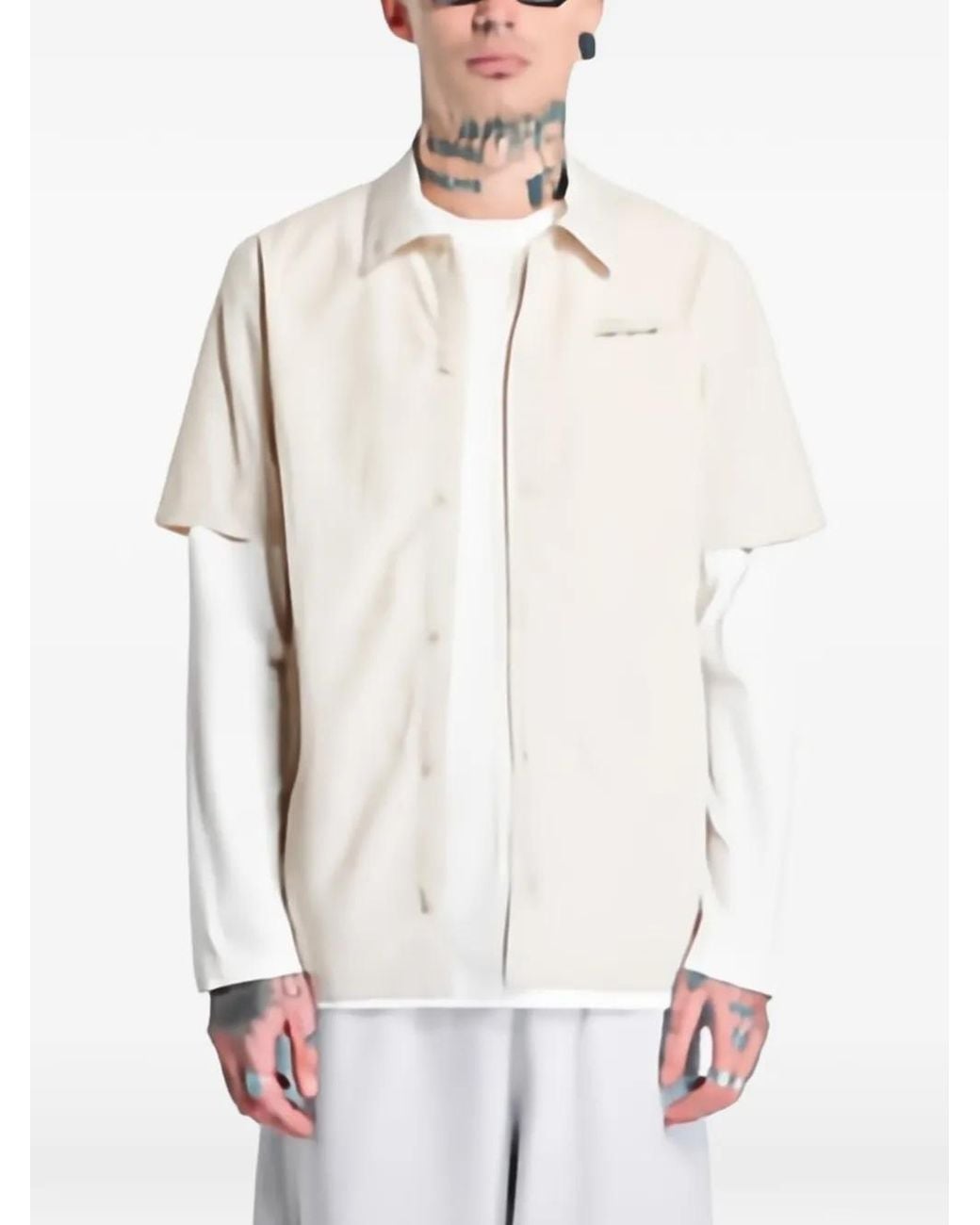 Prosto. White Sport Logo-Print Short-Sleeve Shirt for men