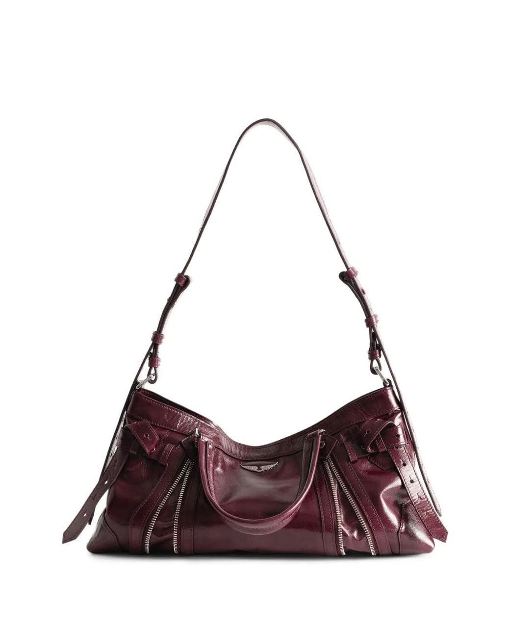 Zadig & Voltaire Purple Madison Small Vintage Patent Bag