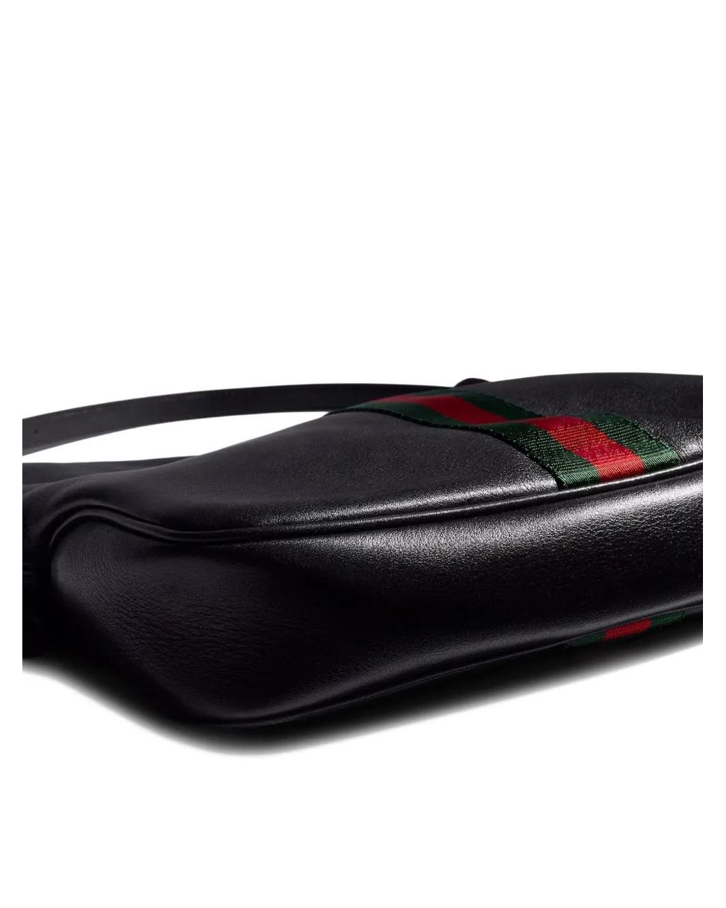 Gucci Black Web-Stripe Leather Tote Bag for men