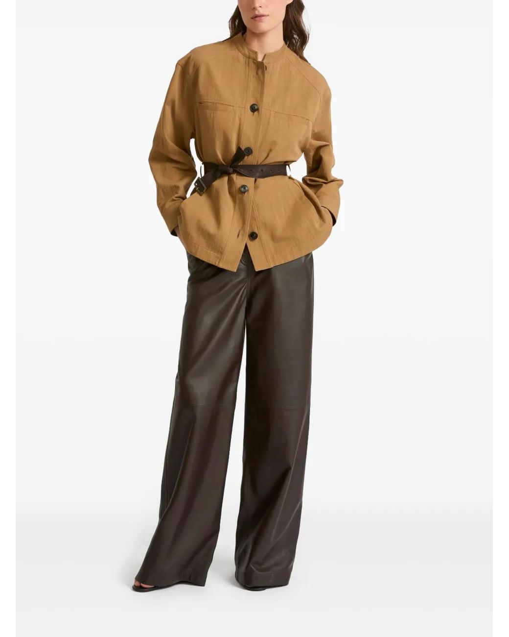 Yves Salomon Natural Belted Jacket