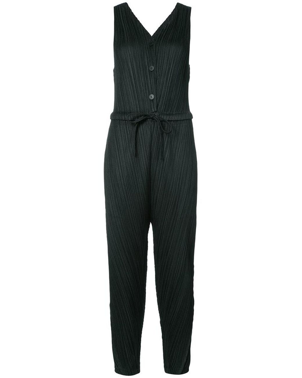 Pleats Please Issey Miyake Thicker Bounce Jumpsuit in Black | Lyst