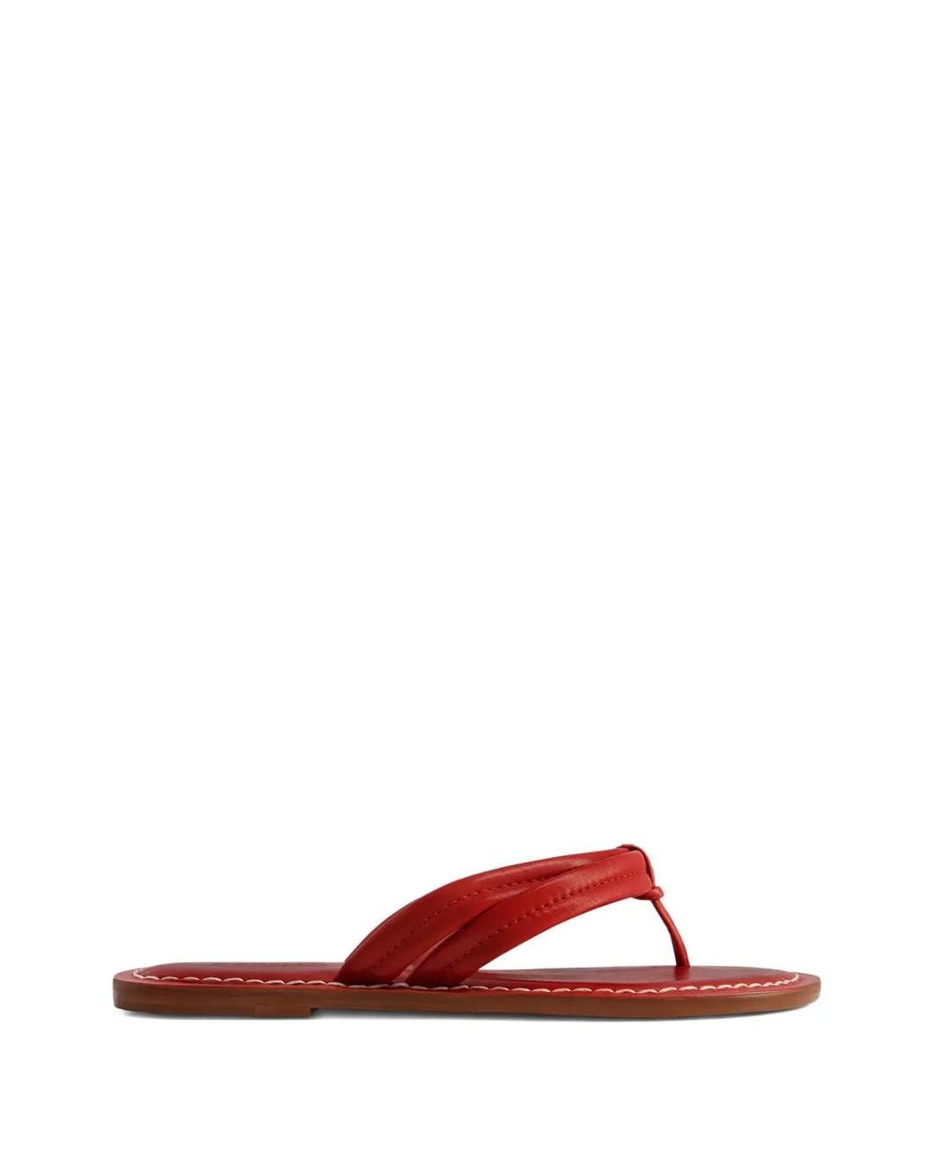 Bernardo Red Miami Leather Sandals