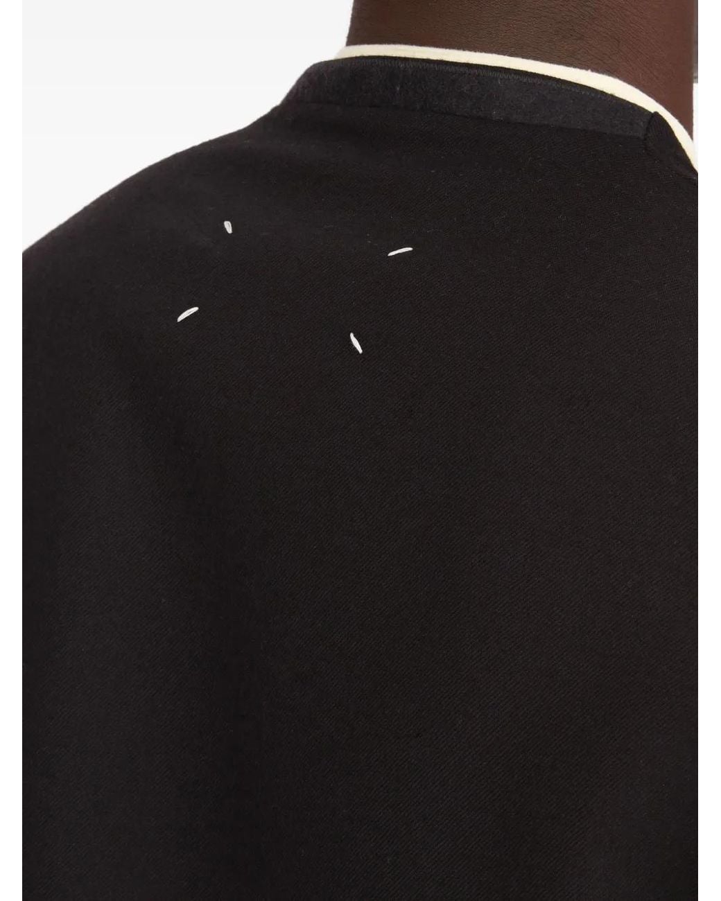 Maison Margiela Black Collarless Blazer for men