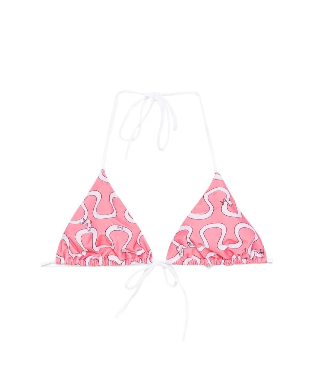 Emilio Pucci Pink Triangle Bikini Top