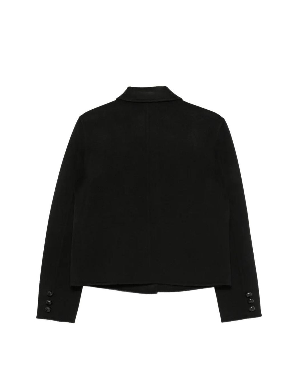 Semicouture Black Veste En Laine À Boutonnière