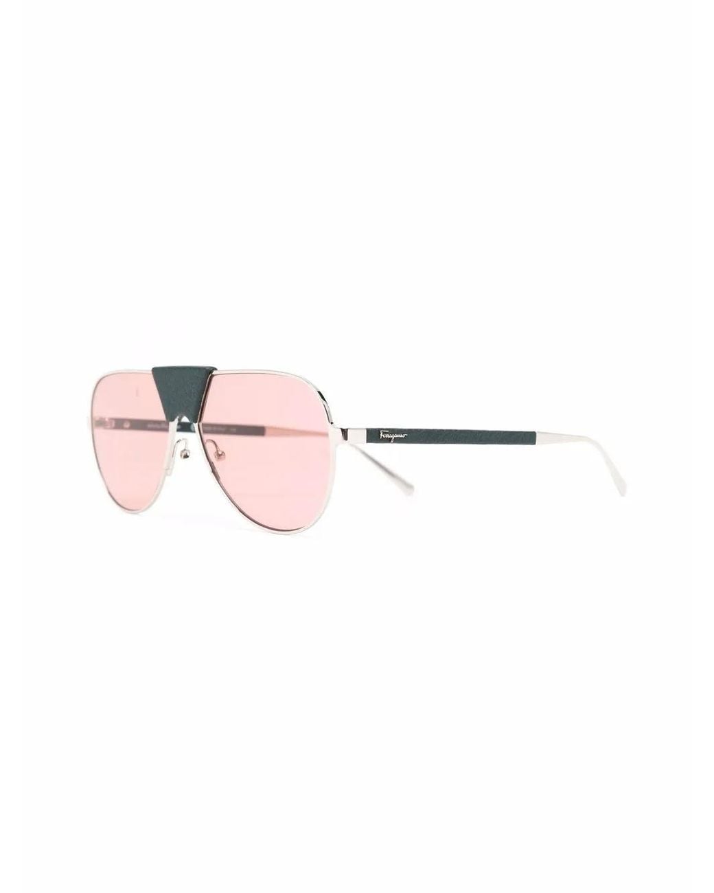 Ferragamo Eyewear Green Pilot-Frame Sunglasses