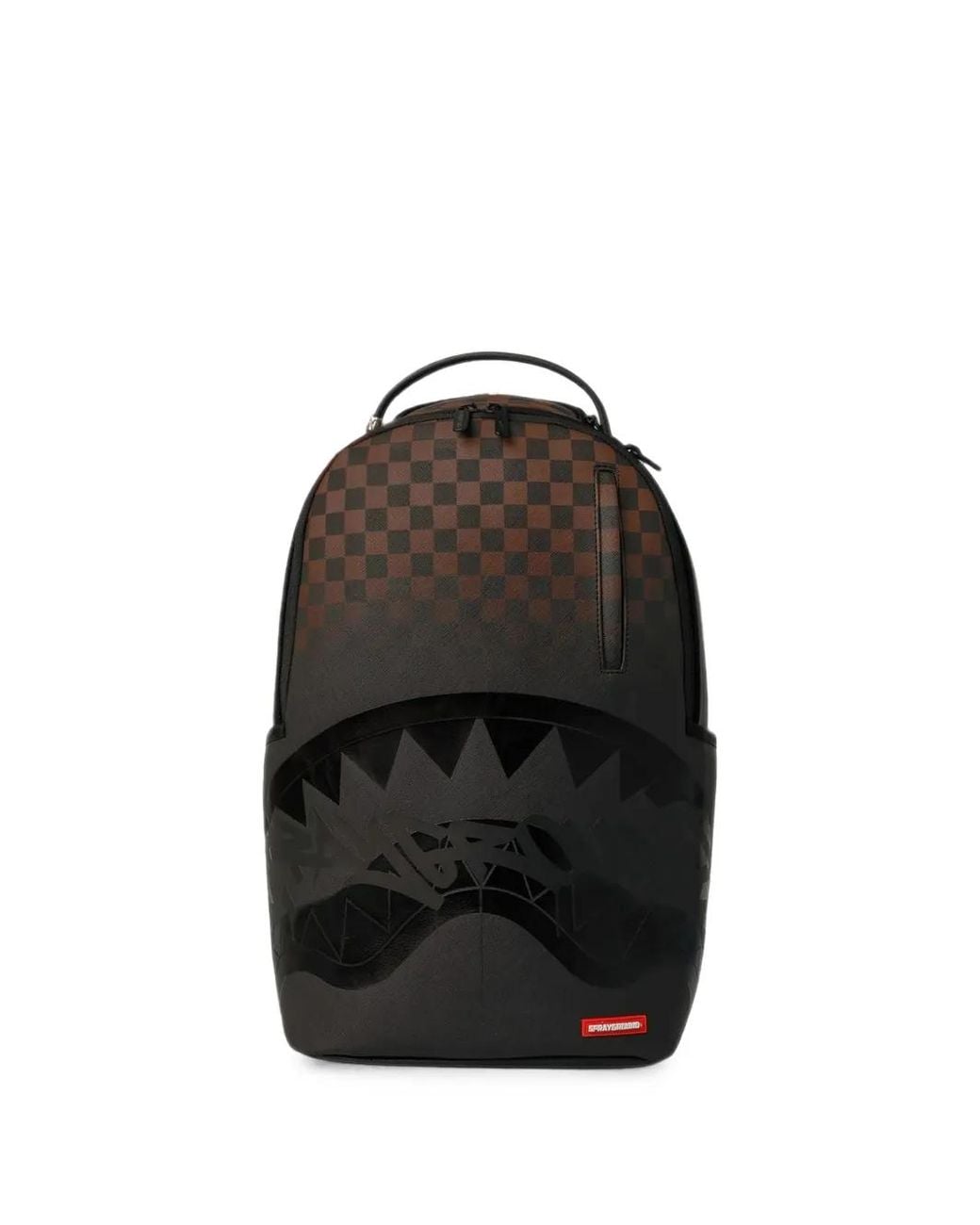 Sprayground Black Ghost Drip Check Backpack for men