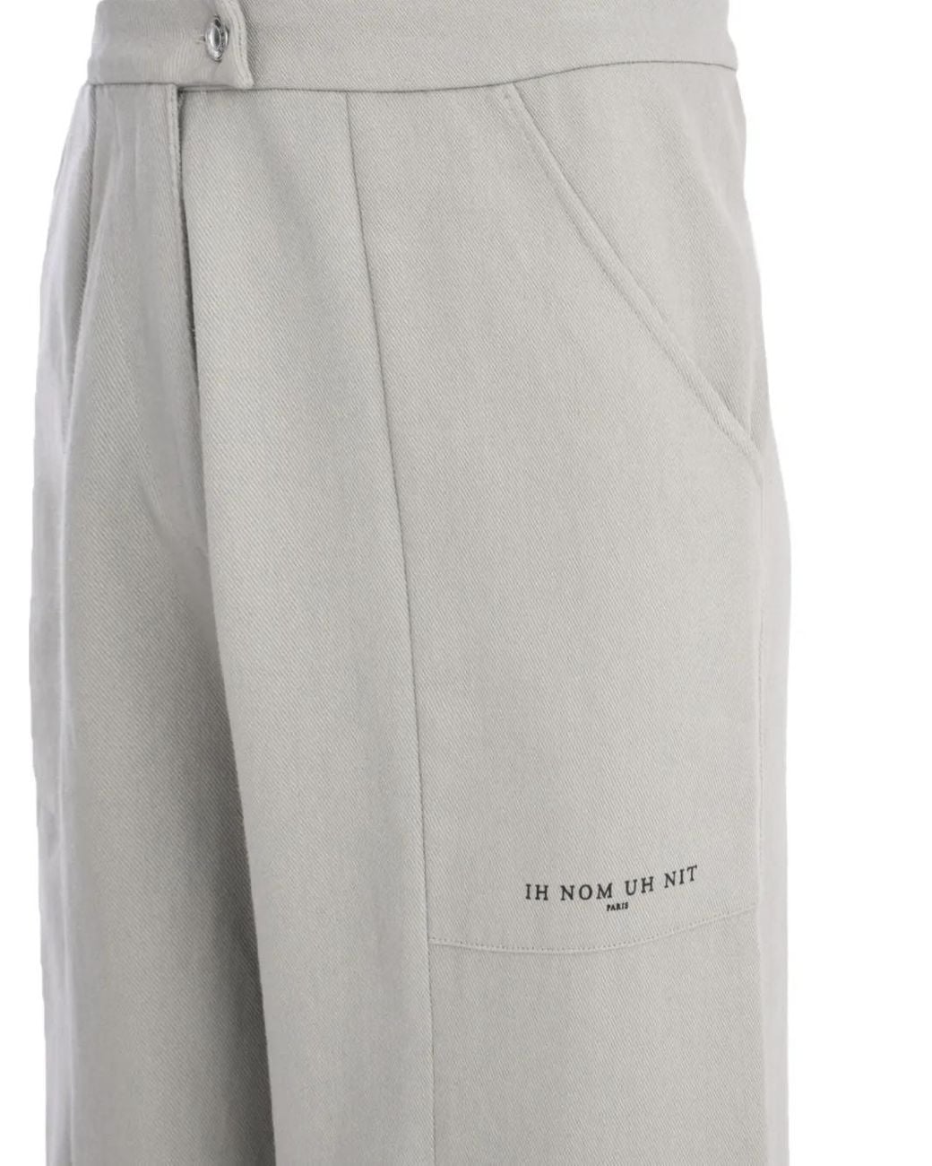 Ih Nom Uh Nit Gray Canvas Trousers for men