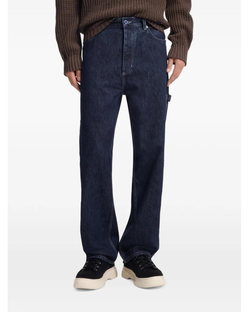 HUGO Blue Baggy-Fit Jeans for men