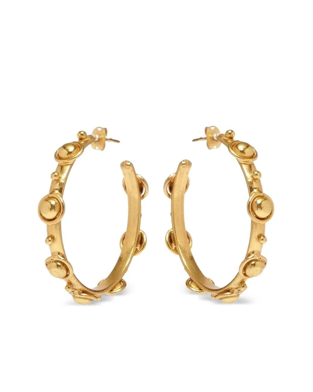 Sylvia Toledano Metallic Creolen Mit Perlen