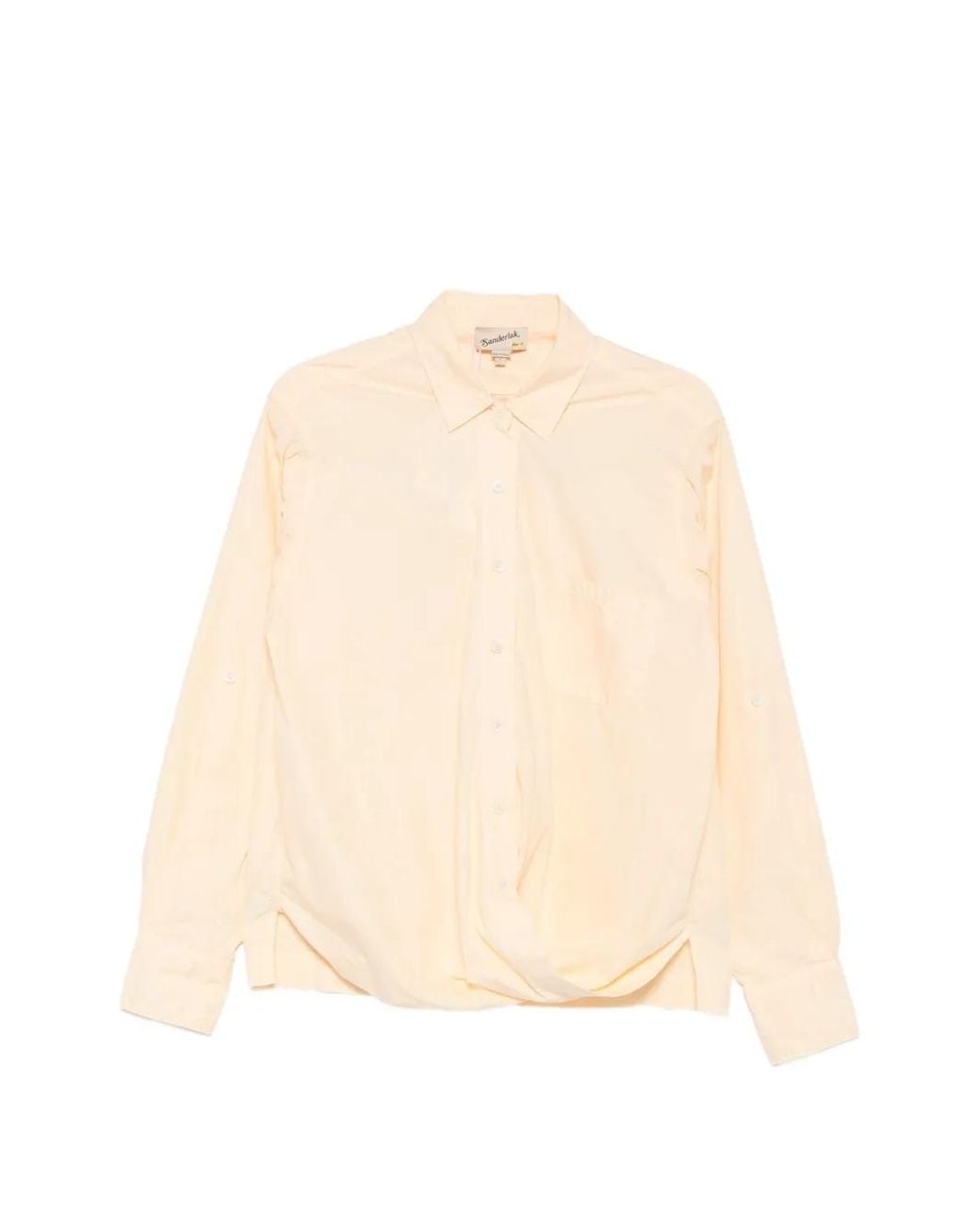 Sanderlak Natural Chemise Cache-Cœur À Manches Longues