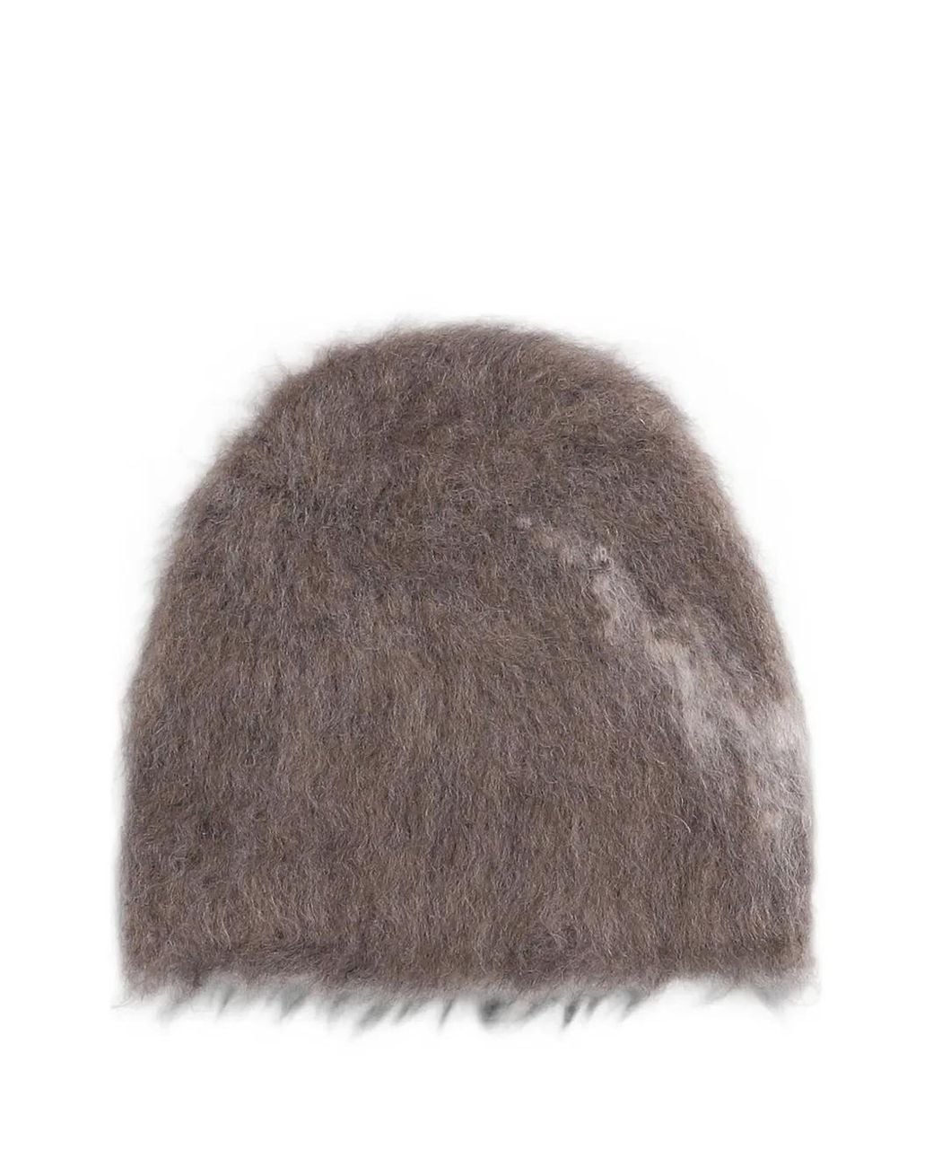 And Wander Brown Brushed-Finish Logo-Patch Beanie Hat for men