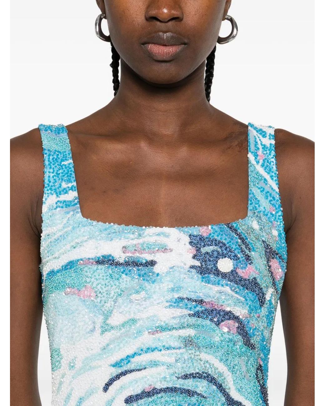 STAUD Le Sable Tidal-Wave Sequin Mini Dress in Blue | Lyst STAUD Le Sable Tidal-Wave Sequin Mini Dress in Blue | Lyst