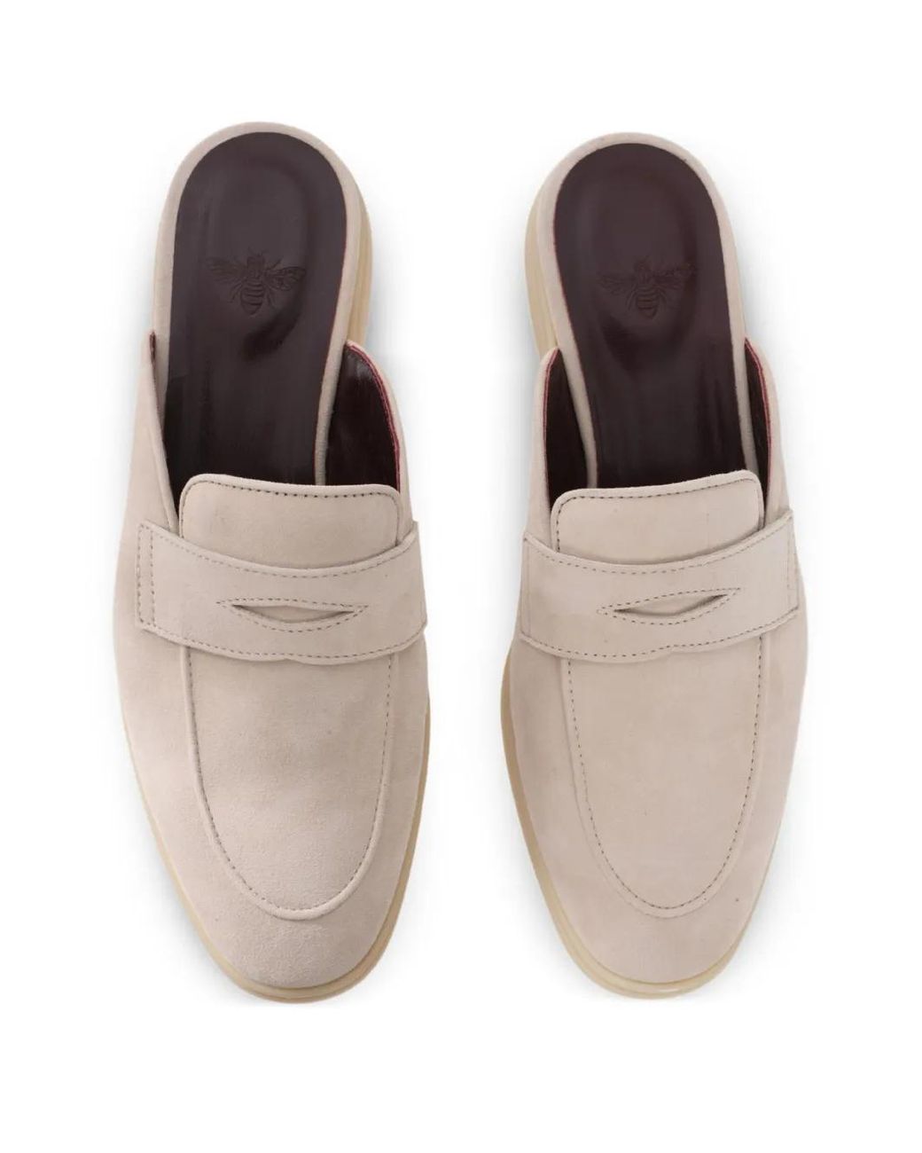 Bougeotte White Suede Mules