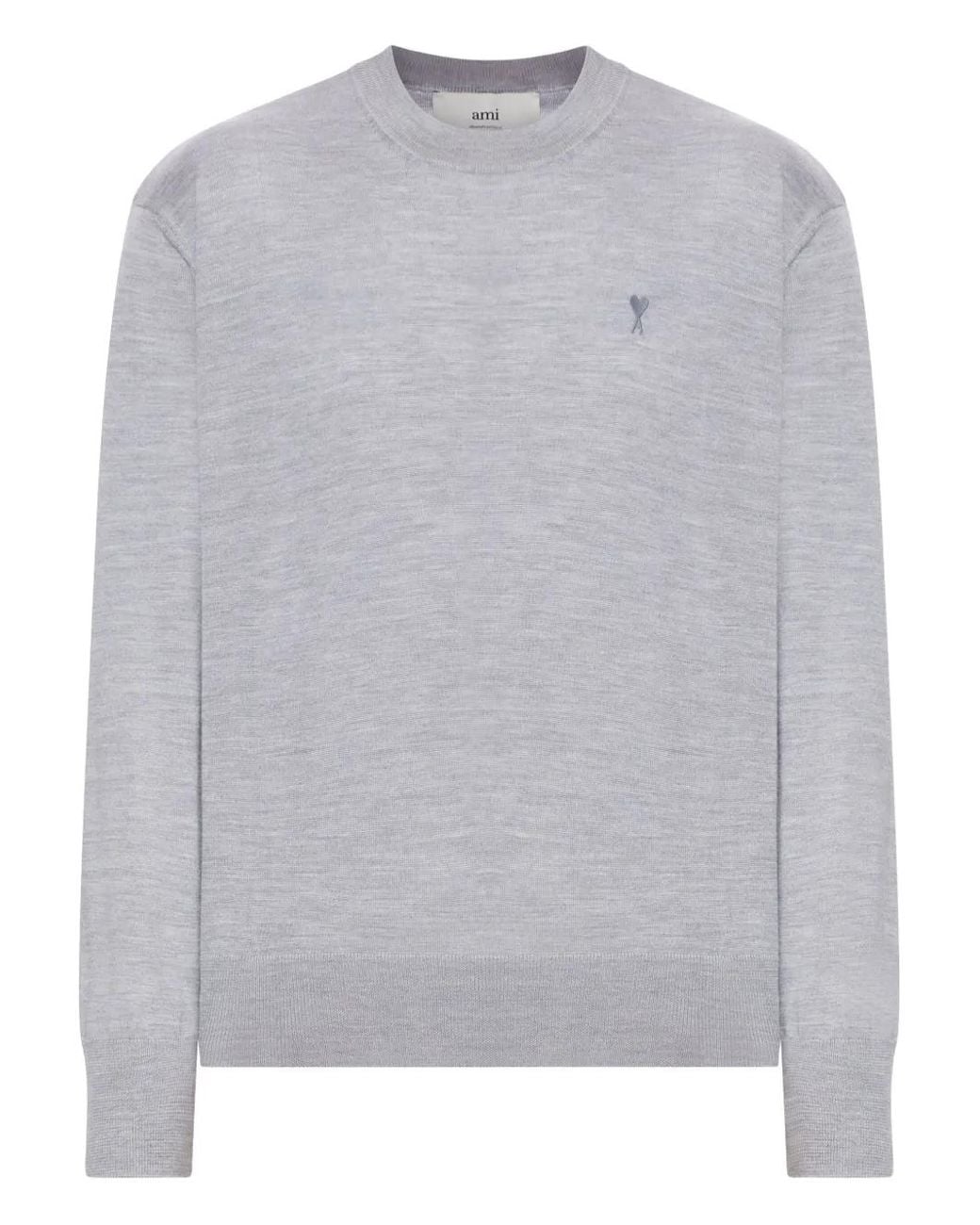 AMI Gray Ami De Coeur Sweater for men