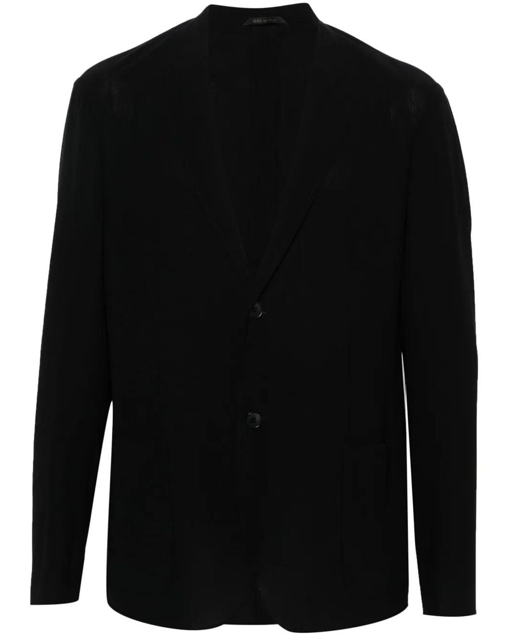 Giorgio Armani Black Wool Jacket for men