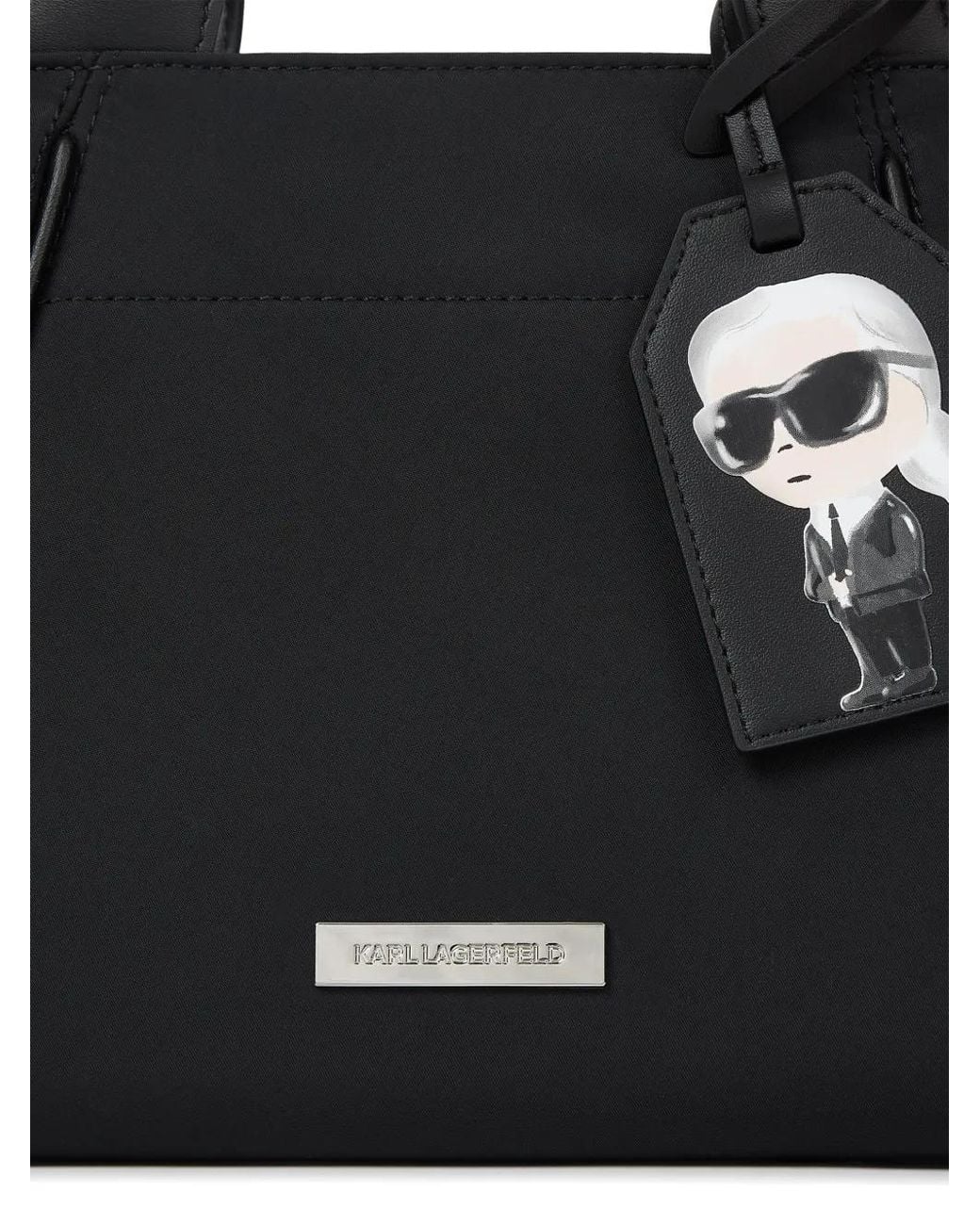 Karl Lagerfeld Black Sac Cabas Ikon En Toile