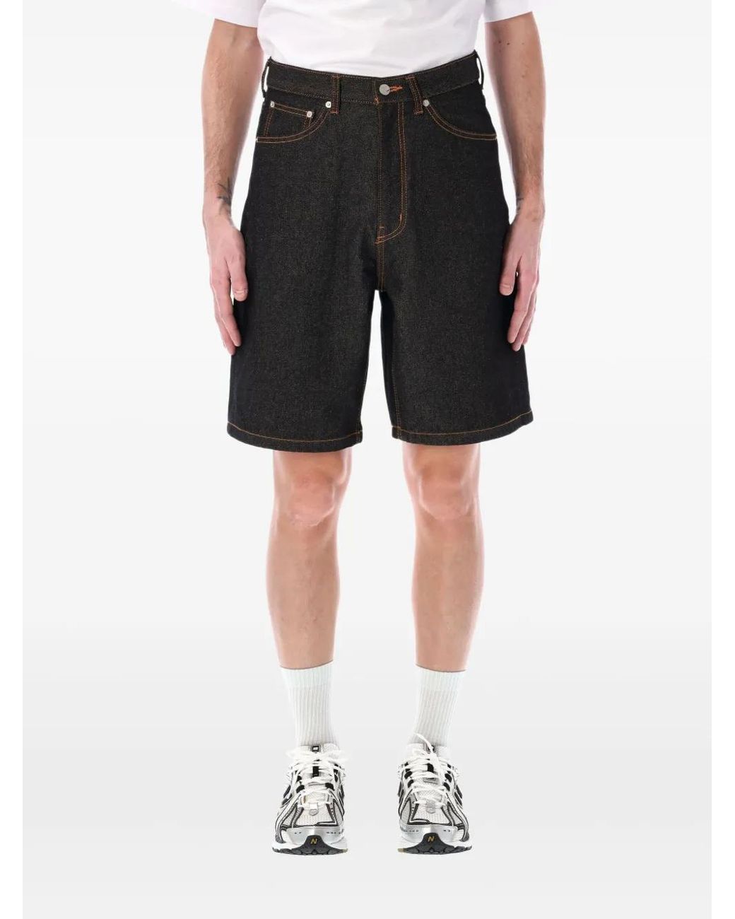 Xlarge Black Patch Detailing Denim Shorts for men
