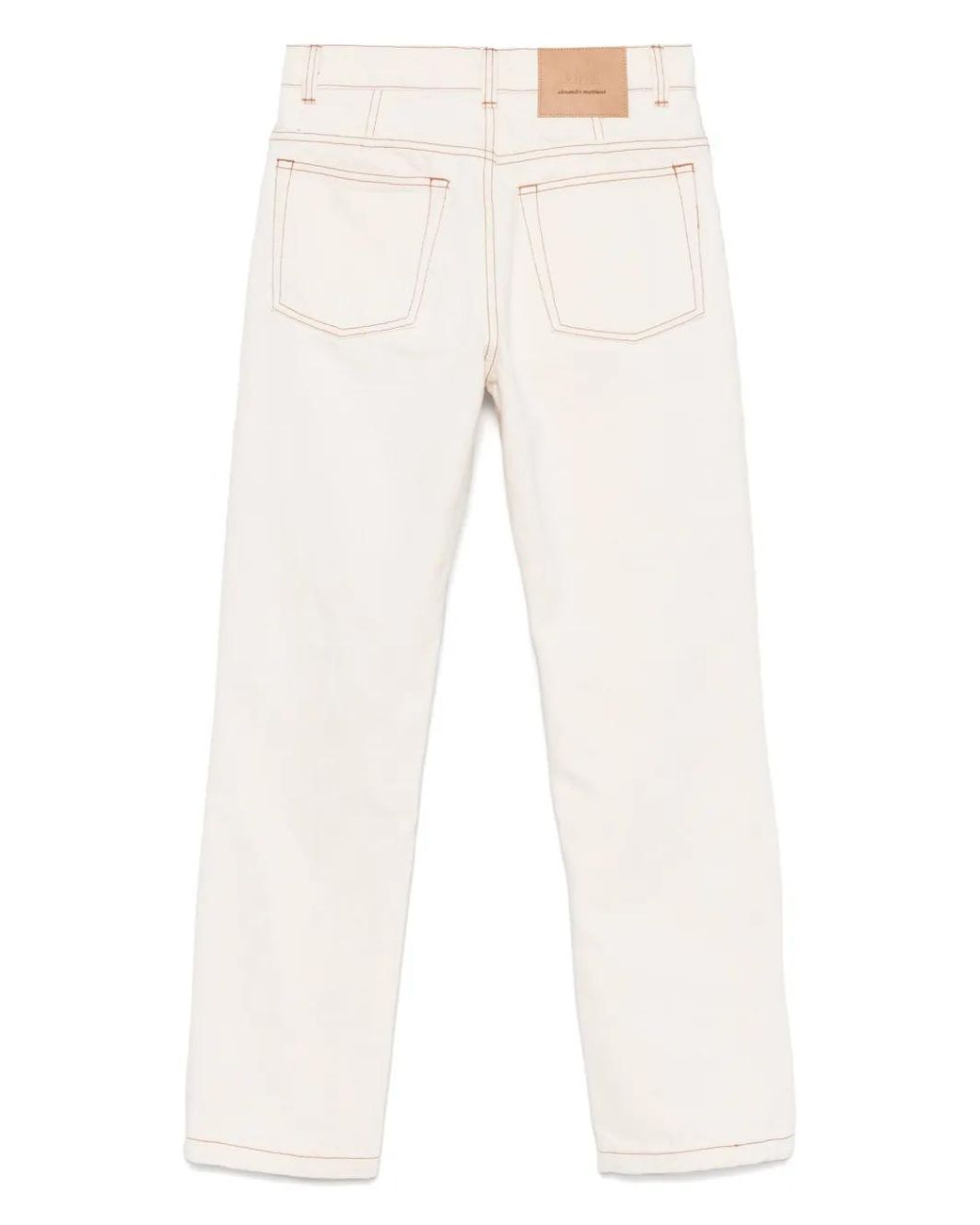 AMI White Straight Jeans
