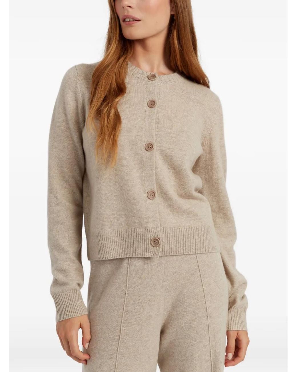 Chinti & Parker Natural Crew-Neck Cardigan