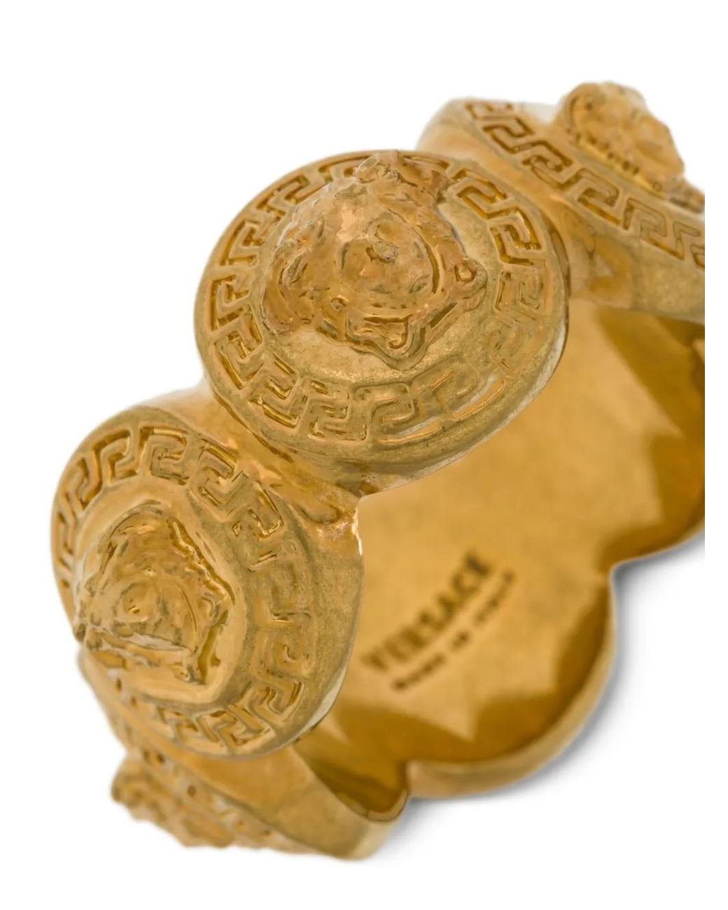 Versace Metallic `Medusa` Ring