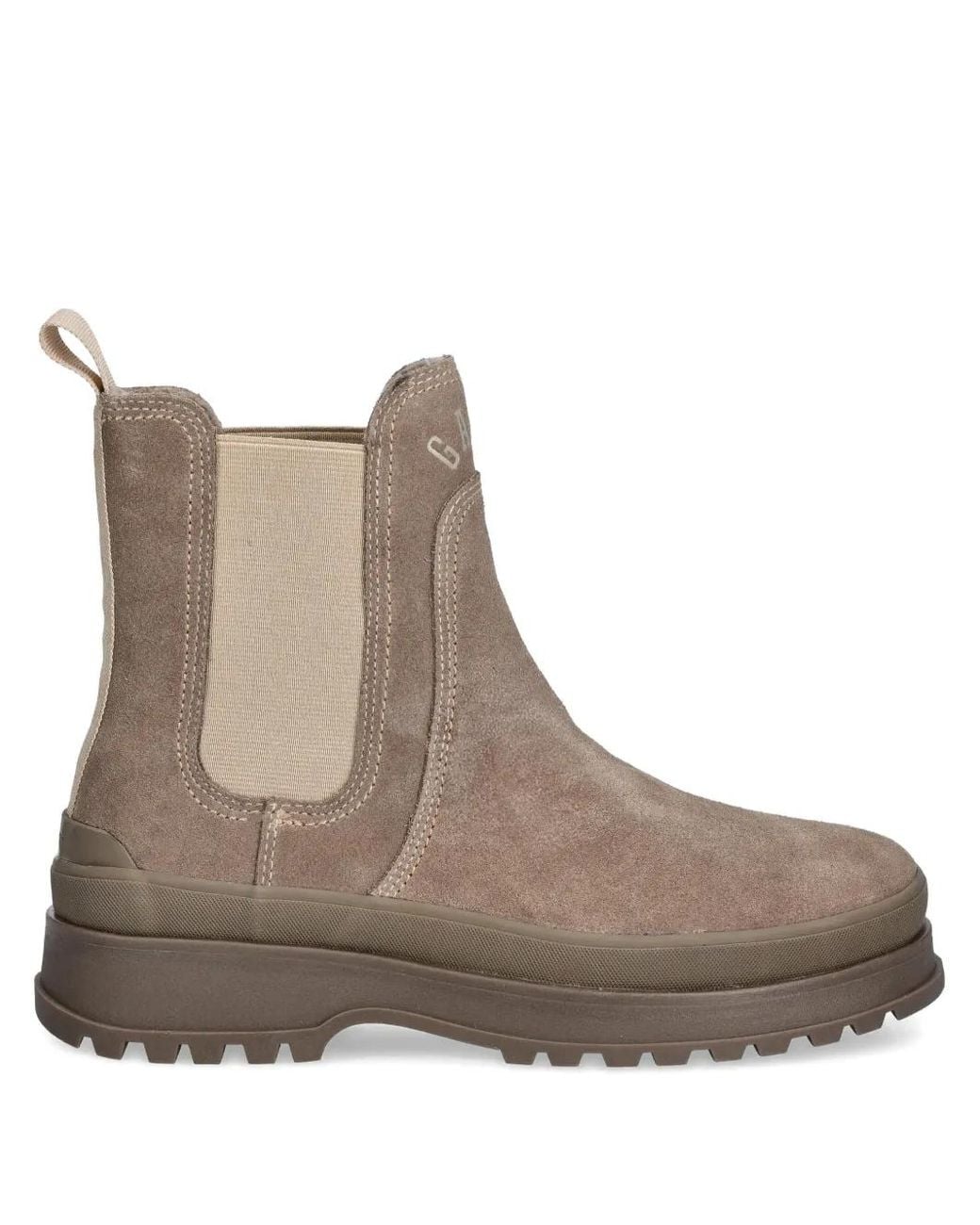 Gant Brown Pull-Tab Lug-Sole Chelsea Boots