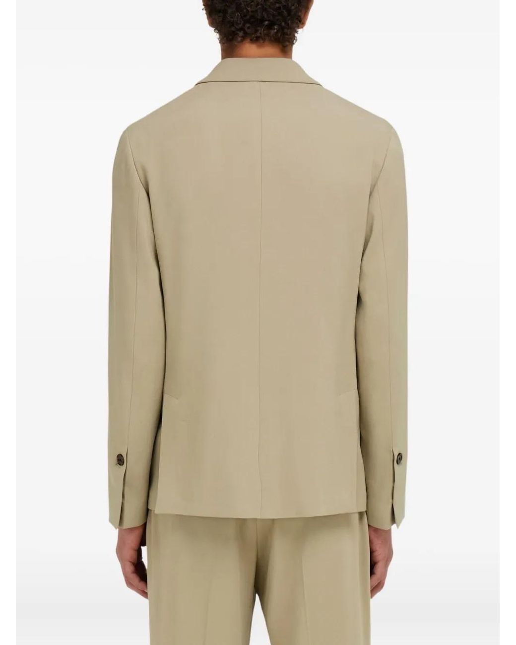 Ferragamo Natural Four-Button Single-Breasted Blazer for men