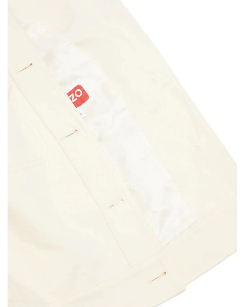 KENZO Natural Cotton Collarless Jacket