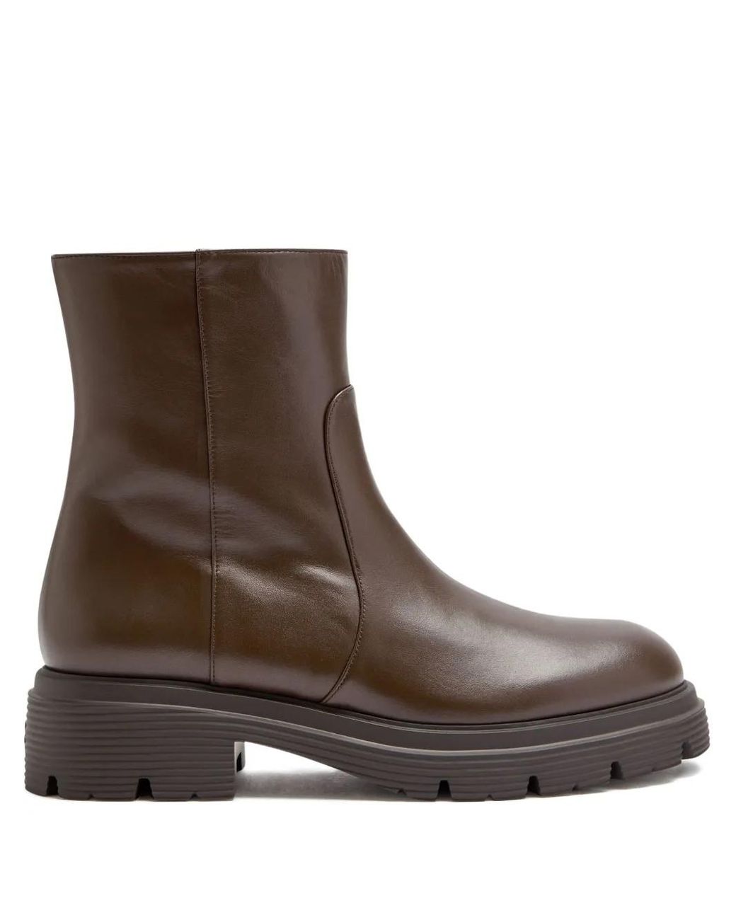 Stuart Weitzman Brown Hudson Lite Zip Boots