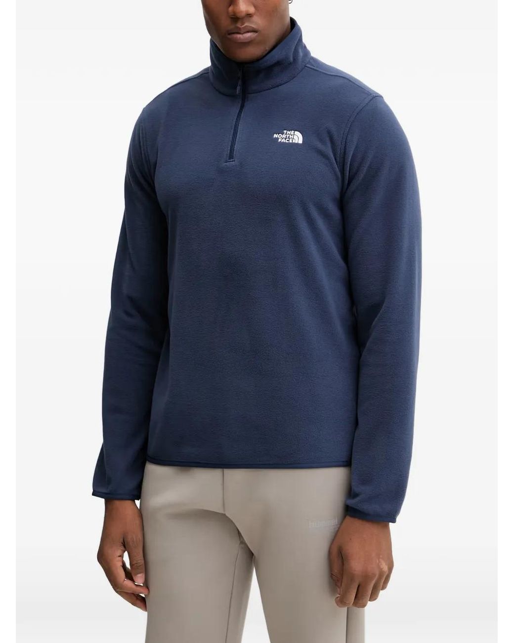 The North Face Blue Quarter-Zip Fleece Sweater for men