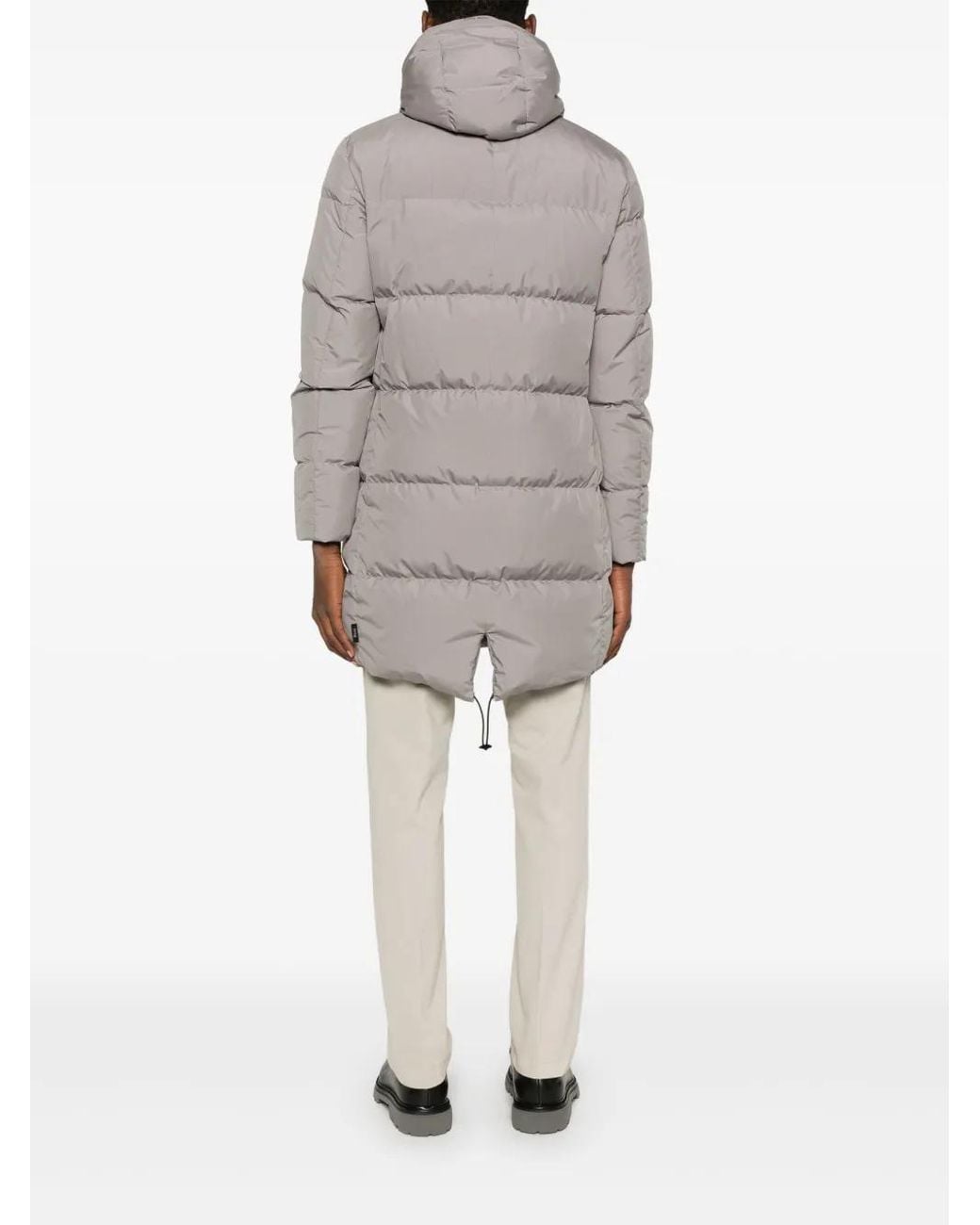 Herno Gray Taupe Padded Coat for men