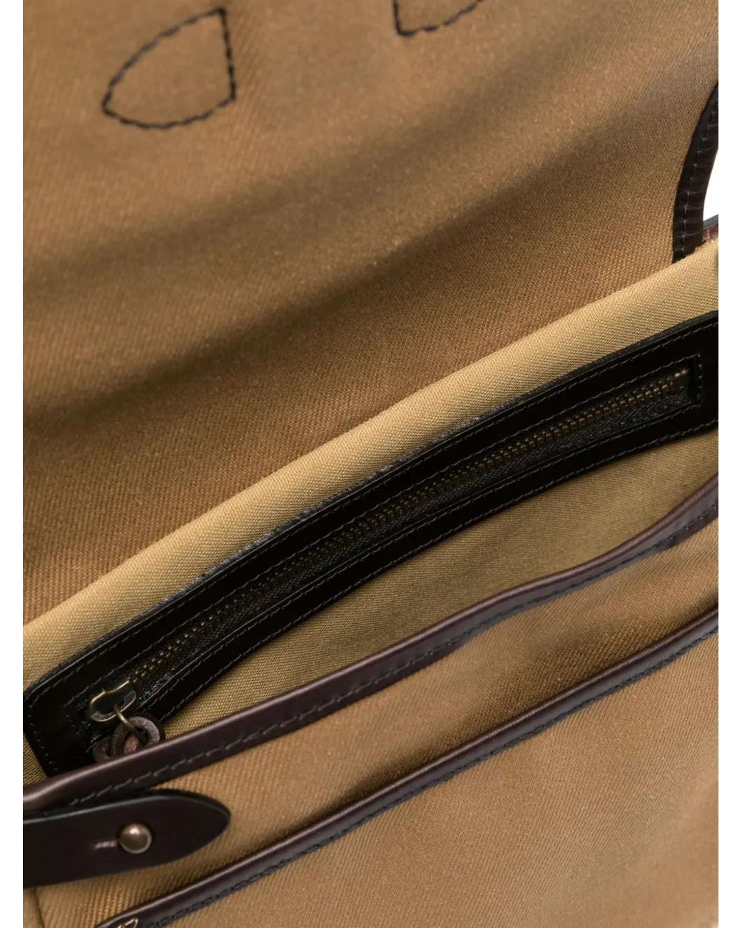 Filson Brown Canvas Mini Field Shoulder Bag