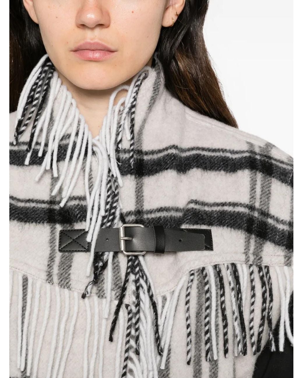 Isabel Marant Gray Ginesa Fringed Jacket