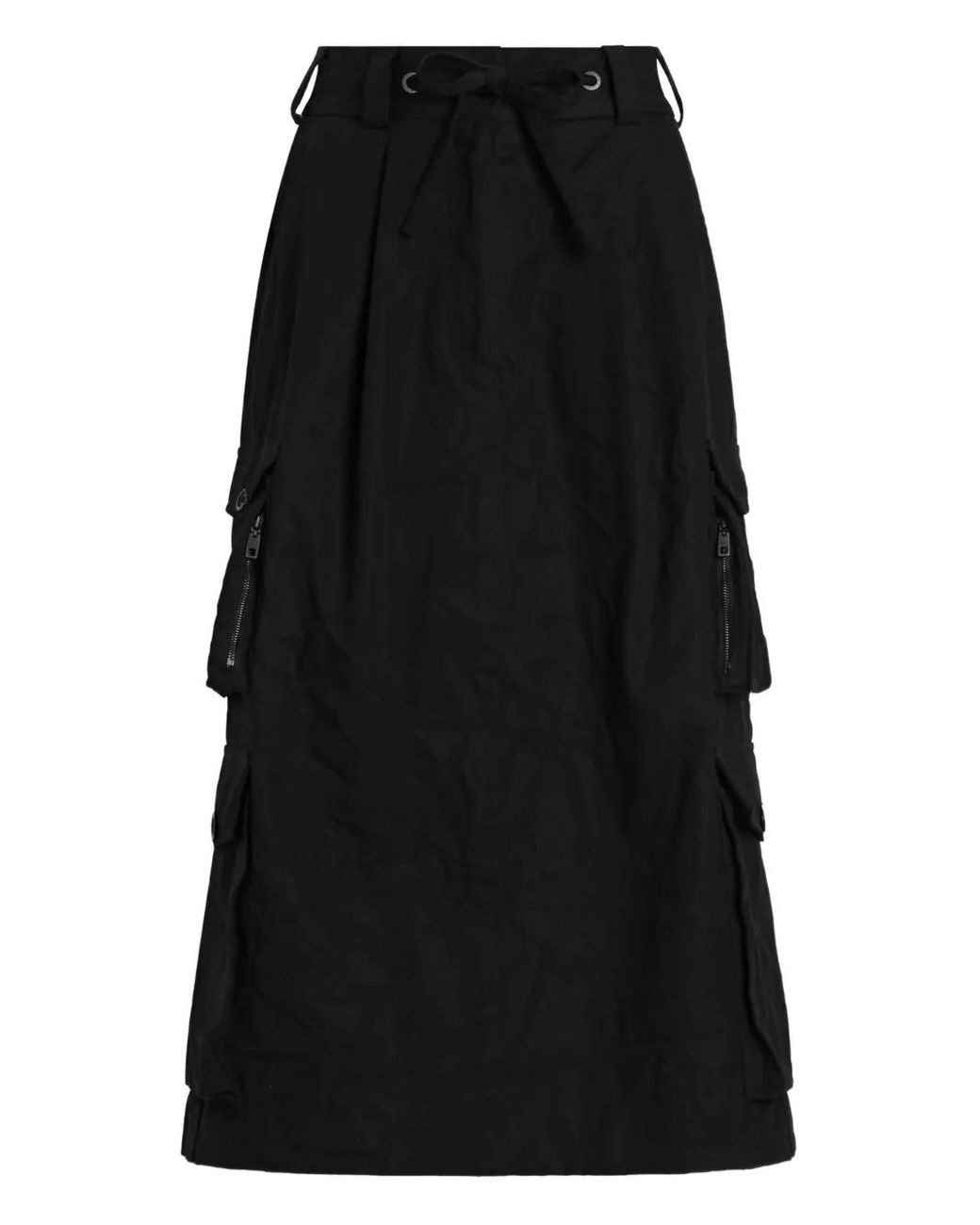 Dolce & Gabbana Black Cotton Cargo Skirt
