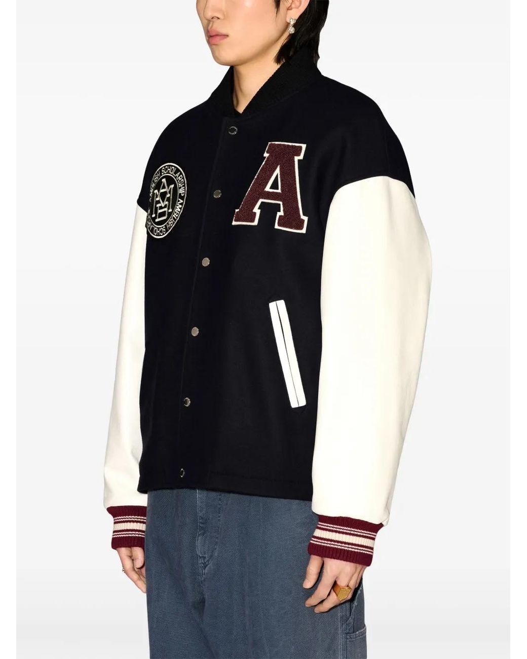 Ambush Black Stadium Bomber Jacket for men