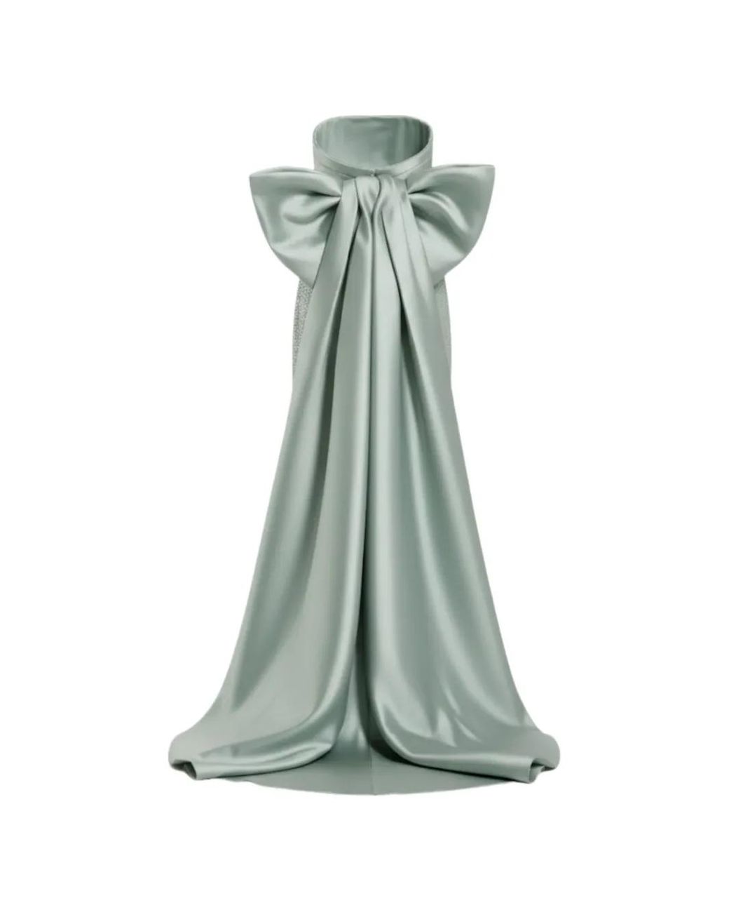 Mac Duggal Green Robe-Bustier À Détail De Nœud