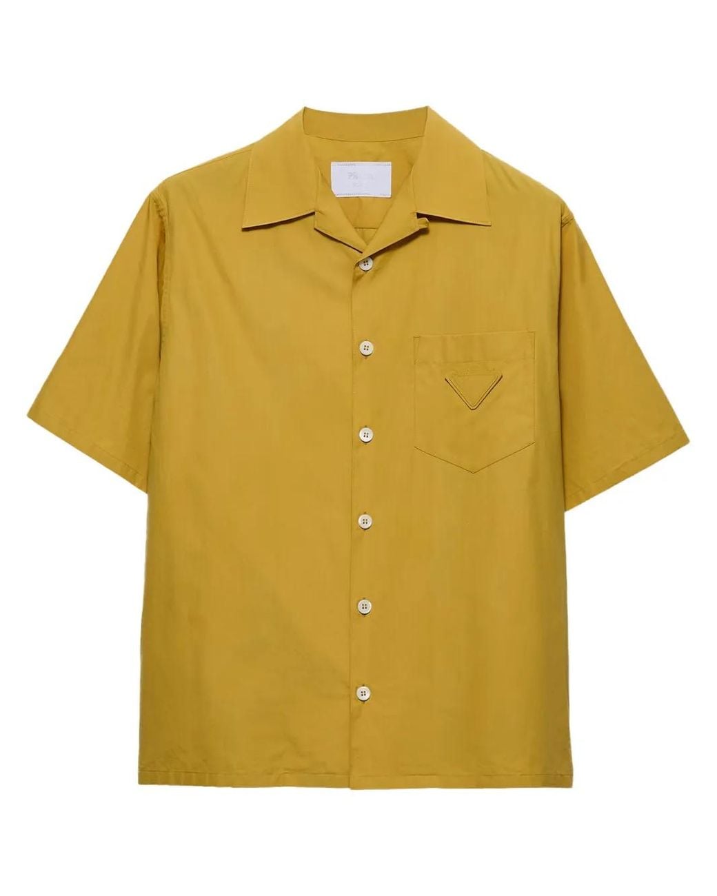 Prada Yellow Mustard Poplin Shirt for men