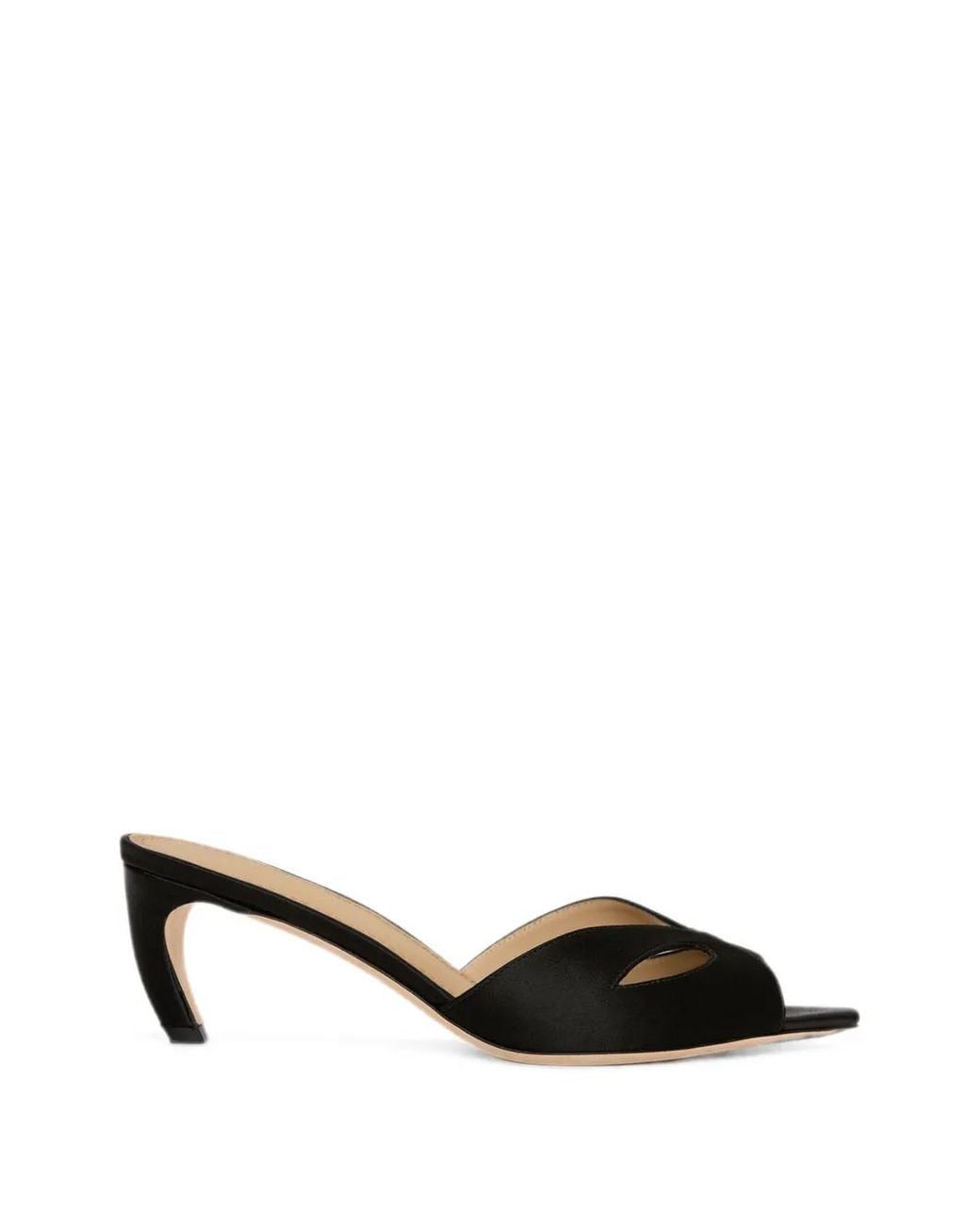 Victoria Beckham Black Harlow Mask Cutout Sandals