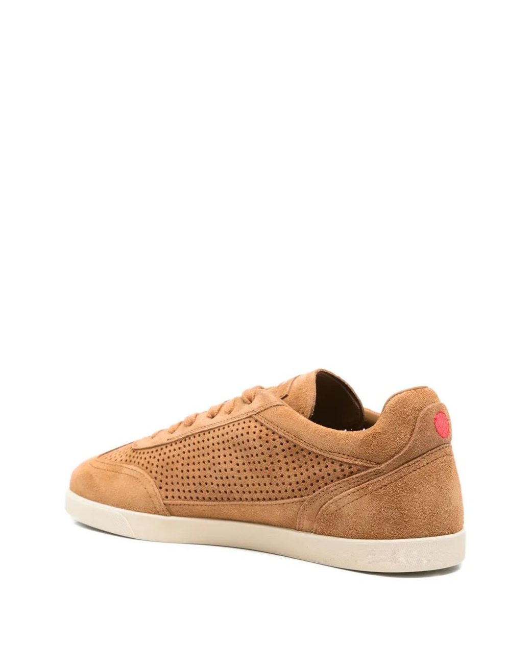 Kiton Brown Perforated Leather Sneakers for men