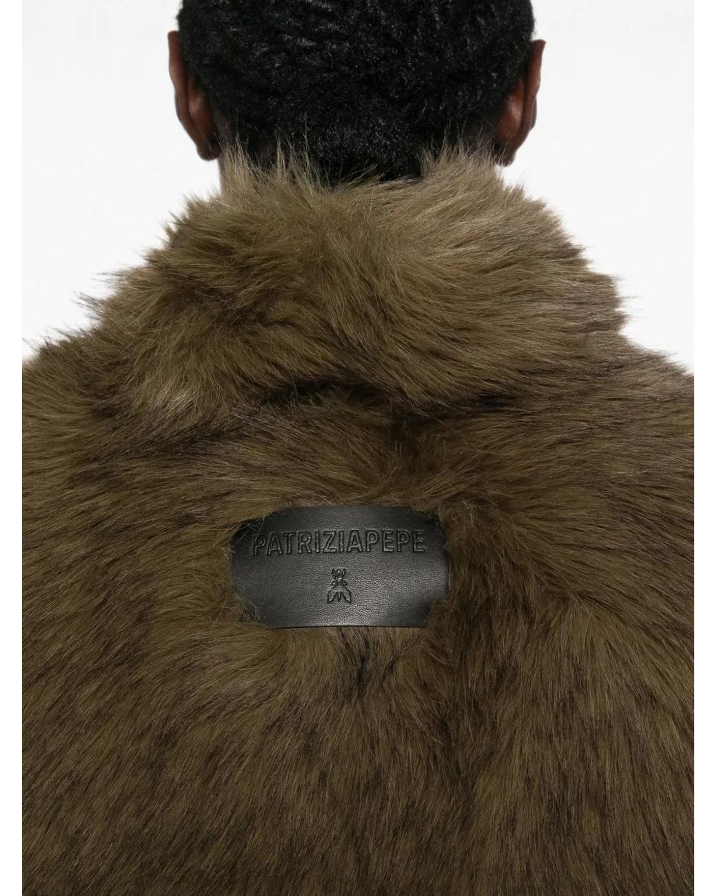 Patrizia Pepe Green Faux-Fur Vest
